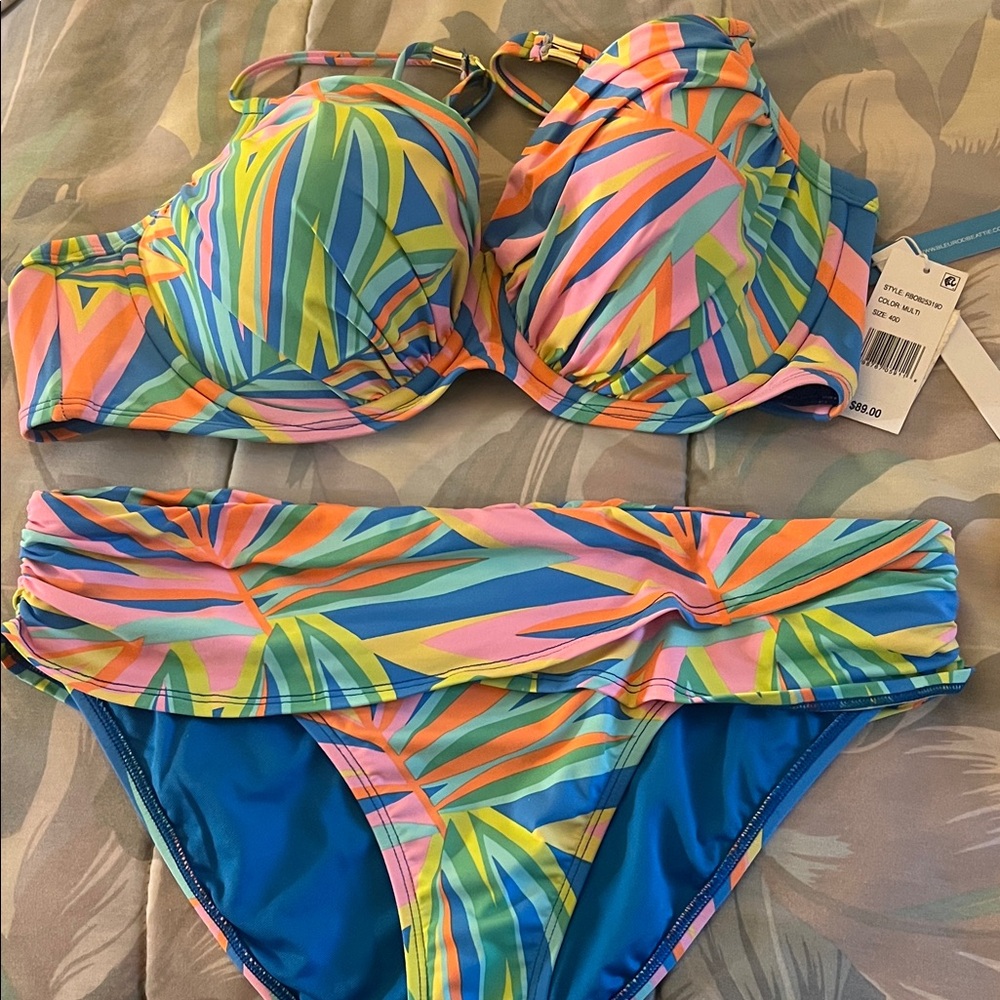 Bleu Rod Beattie Multicolor Tropical Bikini- 40D